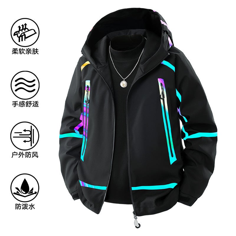 Spring Sports Outdoor Water-Repellent Jacket All-Match Colorful Charge Couples Jacket - Image 2